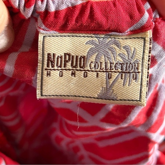 NaPuo Collection Honolulu Printed Red Tunic Dress Fits Women Sz Medium - Picture 8 of 9